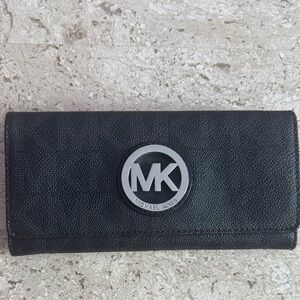 Michael Kors Black Textured Clutch